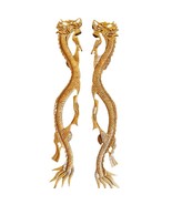 1 Pair Dragon Aluminum Door Handle 35.5&quot; Vintage Old Style Door Pull and... - $417.15 CAD