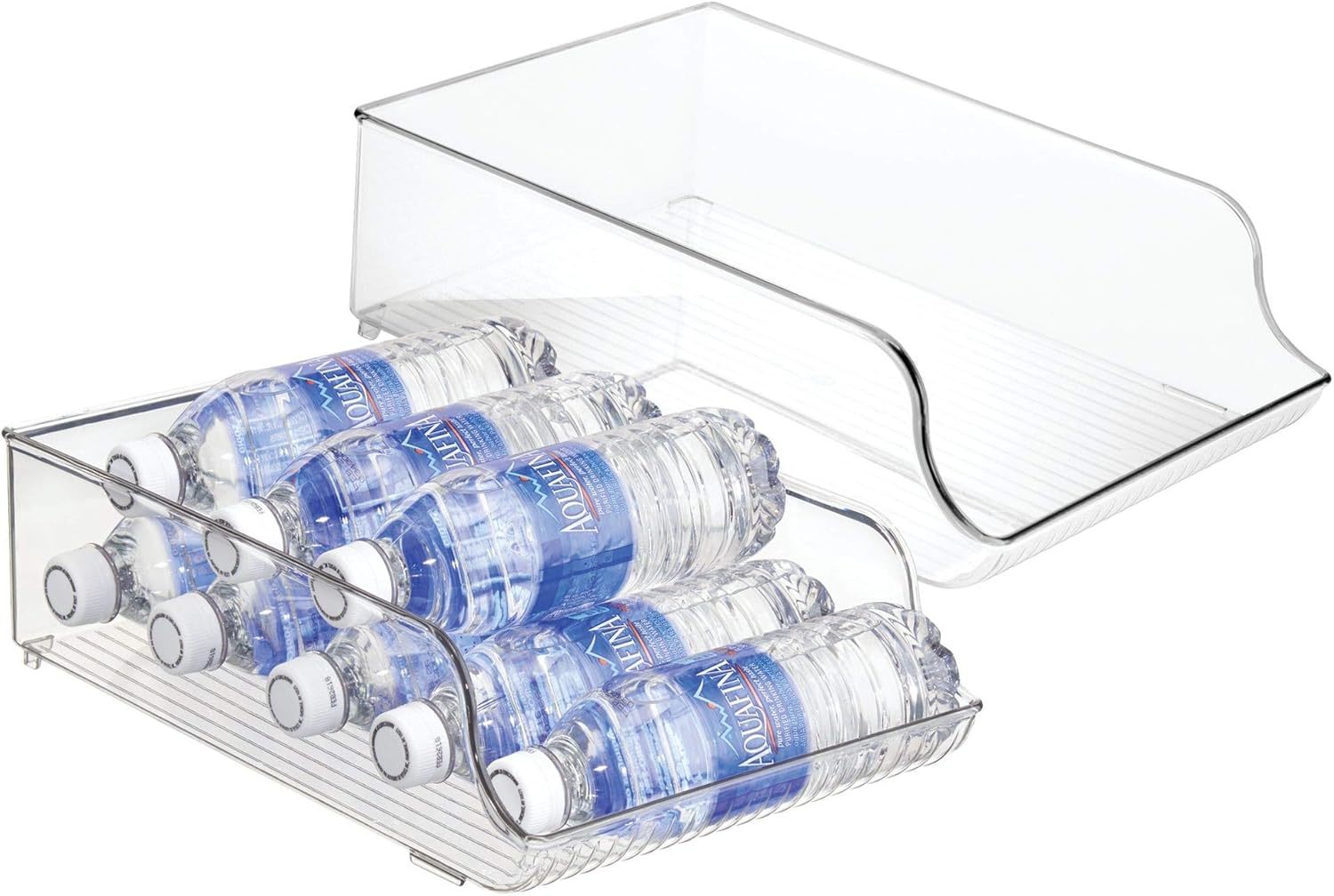 Idesign Bpa-Free Plastic Water Bottle And Drink Holder Fridge, Clear Pla... - $30.99
