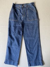 Vintage Bill Blass Carpenter Jeans 31x29.5 Blue Denim Relaxed Mom Dark T... - £23.25 GBP