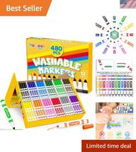 Washable Markers Bulk, 12 Assorted Colors, 480 Count Washable Markers fo... - $136.60