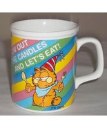 Garfield Birthday Coffee Mug Cup Blow Out the Candles  Jim Davis - $12.86