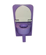 Purple Toilet Potty for Dollhouse Wooden w/ Lid Standalone - $26.17 CAD