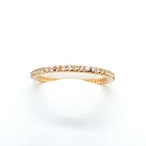 1/5Ct Ewigkeit Künstlicher Diamant Ring Ehering 14K Gelb Vergoldet - £66.56 GBP