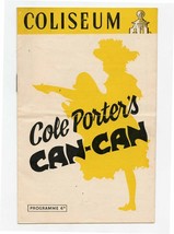 Cole Porter&#39;s CAN CAN Program Coliseum London England 1950&#39;s - $15.84