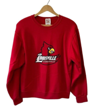 Louisville Cardinals Red Oak Sportswear Sweatshirt Unisex Medium UofL Cards - £16.01 GBP