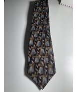 Jerry Garcia California Mission Collection 34 Gold Blue Gray Silk Tie - $8.38