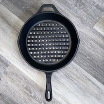 New 10.25&quot; Dia Grill Skillet With Holes Cast Iron PRE-SEASONED Grill Outdoor - £11.62 GBP