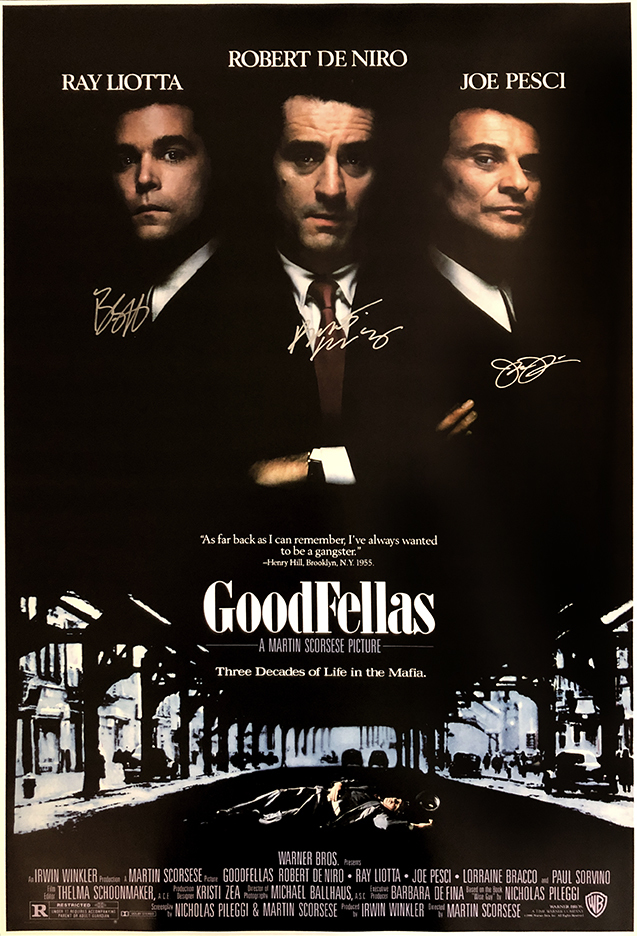 GOODFELLAS SIGNED POSTER  - $210.00