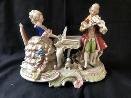 Antique german porcelain figurine. &quot;Musicians &quot; Marked Back - £92.73 GBP