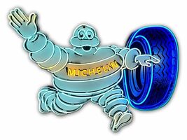MICHELIN MAN Neon Metal Advertising Sign (not real neon) - $69.95