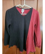 Parsley &amp; Sage Shirt Women Size Small Red &amp; Black Blouse - $15.84