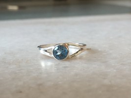 london blue topaz ring,birthstones rings,blue topaz jewelry,december bir... - £67.43 GBP