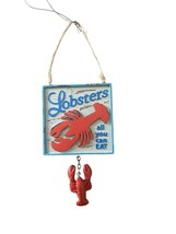 Midwest-CBK  Ornament Lobsters All you can EAT Mini 5.5 in W Tag Sign - £5.89 GBP
