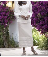 Mother of Bride Groom White Skirt suit Women&#39;s Wedding evening plus size... - $2,665.34 MXN