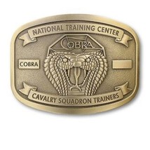 4&quot; CAVALRY NATIONAL TRAINING CENTER COBRA BELT BUCKLE - $89.99
