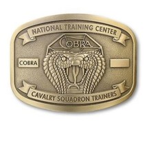 4&quot; CAVALRY NATIONAL TRAINING CENTER COBRA BELT BUCKLE - £70.61 GBP