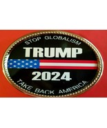 TRUMP 2024 Epoxy Belt Buckle STOP GLOBALISM - TAKE BACK AMERICA - $14.80