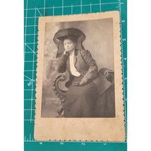 Antique Victorian Cabinet Card Pretty Lady M Trainor Baltimore MD - £10.99 GBP
