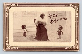 Oh You Mother In Law Exaggeration Faux Frame Embossed UNP DB Postcard N9 - $6.88