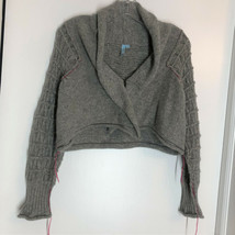 Vintage Anthropologie Aquarius Gray Wool Angora Mixed Knits Cardigan Cro... - £23.88 GBP