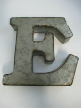 Galvanized Metal Letter E 6&quot; Rustic Country Industrial Farmhouse 3D - £2.33 GBP