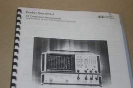 HP Hewlett Packard 8753-3 Product note RF Component Measurements Manual - £19.95 GBP
