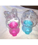 Candy Dispensers EASTER Set Of  2  Jellybean  Bunny and Egg  Shaped pink... - $310.09 MXN