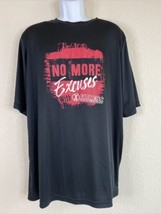 Team 365 Men Size 2XL Black No More Excuses Fitness Connection Gym Shirt - $7.20
