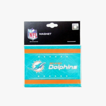 MIAMI DOLPHINS GEO MAGNET RETANGLE SIZE: 3.5&quot; BY 2.5&quot; NEW - £6.17 GBP