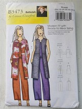Butterick Pattern B5473 Connie Crawford Misses'/Women's Jacket, Vest and Pants.. - £12.59 GBP