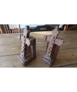 Vintage 8 inch Cross Religious Bookends - £70.05 GBP