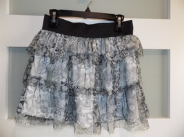 No Boundaries Black/White Flower Print Skirt Size 10/12 Girls NEW - $207.89 MXN
