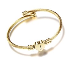 Gold Kids Bracelets for Girls-A to Z Stainless Steel - $40.45