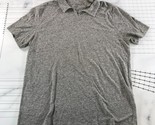 John Varvatos Polo Shirt Mens Extra Large Heather Grey Short Sleeve - £19.38 GBP