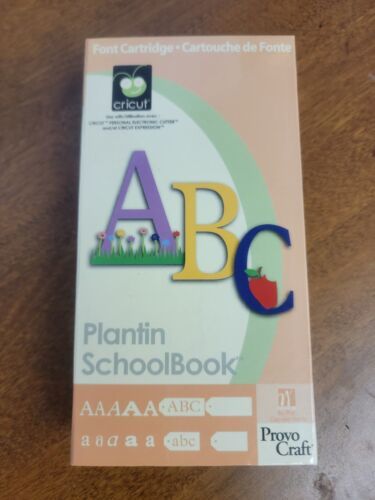 Cricut Cartridge Provo Craft Plantin SchoolBook Fonts Link Status Unknown - $14.99