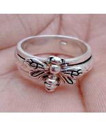 925 Sterling Silver, Solid Silver, Band Ring, Unisex, Honey bee, Bumble bee Ring - $16.75 - $31.64