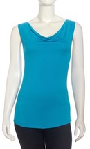 NWT Women&#39;s Laundry by Shelli Segal Turquoise Cutout-Back Shirt Top Sz L Large - £18.63 GBP