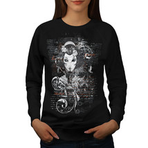 Wellcoda Gothic Asian Lady Womens Sweatshirt, Girl Casual Pullover Jumper - £22.63 GBP+
