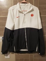 Nike Clemson Tigers Full Zip Light Jacket Size M White Black Coat - £19.95 GBP