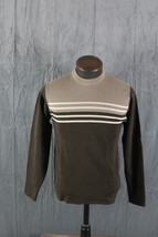 Vintage Sweater - 3 Stipe Brown by Renoir Wool Blend - Men&#39;s Small - $55.00