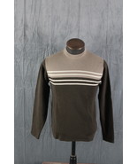 Vintage Sweater - 3 Stipe Brown by Renoir Wool Blend - Men&#39;s Small - $1,010.63 MXN