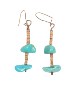 Native American Turquoise Vintage Earrings 1.5 Inch Long Dangles - $12.99