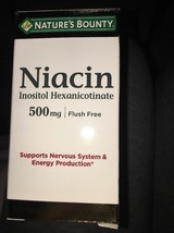Natures Bounty Niacin Inositol Hexanicotinate 500Mg Flush Free 50 Capsules - $14.73