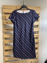 Brooks Brother&#39;s Red Fleece Navy Blue Striped Wool Dress Size 6 BBL JD - $14.85
