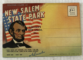 New Salem State Park Lincoln’s New Salem Illinois 18 Postcard Souvenir Folder - £7.87 GBP