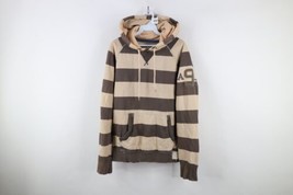 Vintage Y2K American Eagle Outfitters Mens Small Thrashed Striped Heavy Hoodie - $59.35