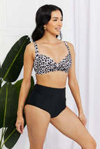 Marina West Swim Take A Dip Twist High-Rise Bikini in Leopard - £63.47 GBP