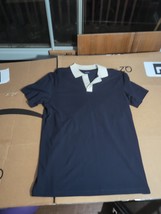 Selected Homme Navy Polo Shirt, Short Sleeve Men&#39;s Shirt, Large Size, Po... - $11.88