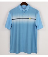 Masters Tech Polo Shirt Mens Medium Blue Golf Striped Performance Preppy... - $37.15