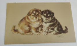 Vintage. Josephine Crumrine &quot;Husky Puppies&quot; Alaska Steamship Co. Menu Ju... - $44.44